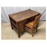 Antique Mission Style Arts & Crafts Desk w Chair