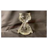 Vintage Controlled Bubble Art Glass Owl Figurine