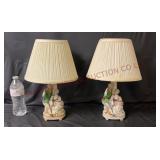 Occupied Japan Colonial Couple Lamps - See Desc