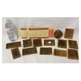 Antiqued Reproduction Currency & Lg Lincoln Cent