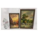 Antique Wood Framed Landscape Lithographs
