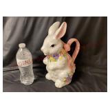 1990s Garden Ridge 12" Bunny Rabbit Pitcher