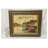 MCM Impressionist Marie Sardim Framed Painting