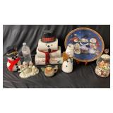 Winter Snowman Decor & Serving Plate