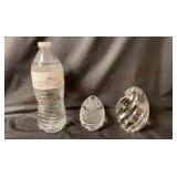 France & Lenox Crystal Egg Shaped Paperweights