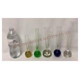 Controlled Bubble Round Base Bud Vases - 5