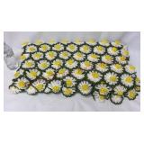 Vintage Hand Made Daisy Afghan Blanket - 55"x72"