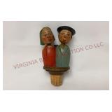 Vintage Kissing Couple Mechanical Bottle Stopper