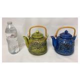Vintage Cherry Blossom Greek Key Teapots - 2