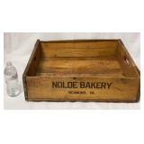 Vintage Nolde Bakery, Richmond, VA Wooden Crate