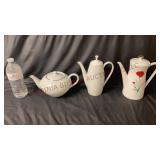 Vintage Unmarked Teapot & German Coffee Pots