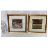 Gold Framed Botanical Wall Art - 11.25" Square