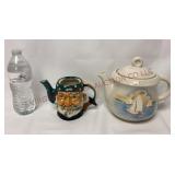 Figural Pirate & Porcelier Sailing Ships Teapots
