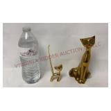 Stretch Cat Ring Holder & Seiden Brass Kitty Cat