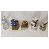 Vintage Bird Music Boxes - Blue Jay, Owl & Doves