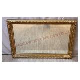 Vintage Goldtone Framed Wall Mirror - 36.5"x24.5"