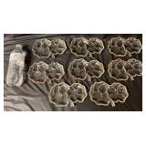 Vintage Pansy Shaped Glass Nut / Snack Dishes - 8
