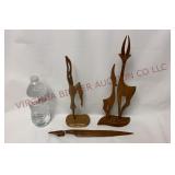 Vintage Wooden Decor & Letter Opener