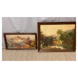 Vtg Art Prints - Mountain Peaks & Enchanted Valley