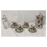 Antique Violets Japanese Porcelain Chocolate Set