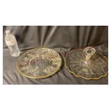 Vintage Deviled Egg Server & Handled Tidbit Tray