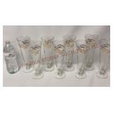 Mid Century Golden Wheat Pilsner Glasses - 8