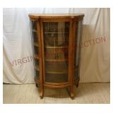 Antique Courtland Cabinet Bow-Front Curio Cabinet