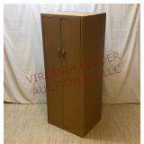 Vintage Textured Metal Wardrobe / Storage Cabinet