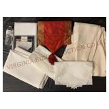 (2) Table Runners & (4) Fabric Tablecloths