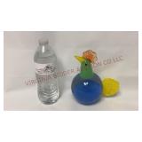 Art Glass Rooster Hen Paperweight Figurine - 7" t
