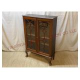 Antique Mahogany Edwardian Display Cabinet w Key