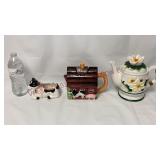 Cow Scrubbie Holder & Farm Style Teapots