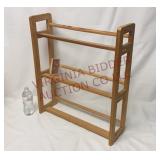 Vintage Wooden VHS / DVD / CD Shelf w Cassette