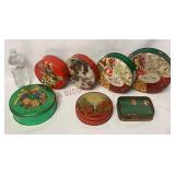 Vintage Christmas Fruitcake & Candy Tins