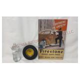 Goodyear Tires Ashtray & Metal Firestone Sign