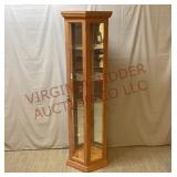Curio Display Cabinet w Glass Shelves & Light