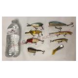 Vintage Wood & Plastic Fishing Lures - 8 - See Des