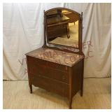 Vintage / Antique Vanity Dresser w Tilt Mirror