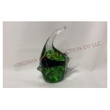 Blown Art Glass Angelfish Paperweight / Figurine