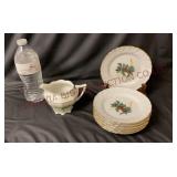 Bavarian Holly Creamer & 6" Plates (6)