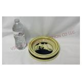 Vintage German Lusterware Silhouette Baby Bowl