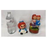 Vintage Raggedy Anne Coin Bank & Music Box