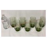 MCM Avocado Green Libbey Glass Tumblers - 7