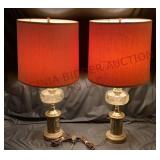 Vintage Brass & Class Table Lamps - Both Work!
