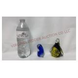 Vintage Blown  Art Glass Penguin Paperweights - 2
