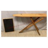 Vintage Chalkboard & Wooden Folding Ironing Board