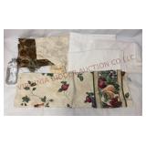 (2) Table Runners & (4) Fabric Tablecloths