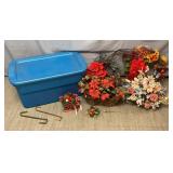 Large Sterilite Tote FULL of Artificial Flowers