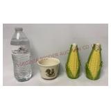 Rooster Ramekin & Corn on the Cob Salt & Pepper