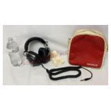 Vintage Columbia Dynamic Stereo Headphones w Bag